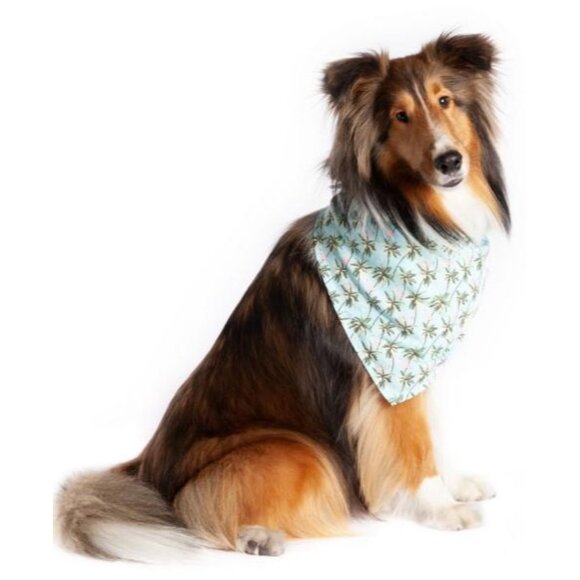 Tropical bandana 2-pack for medium & large dogs! Coco + Rebel palm tree print. - Picture 4 of 4